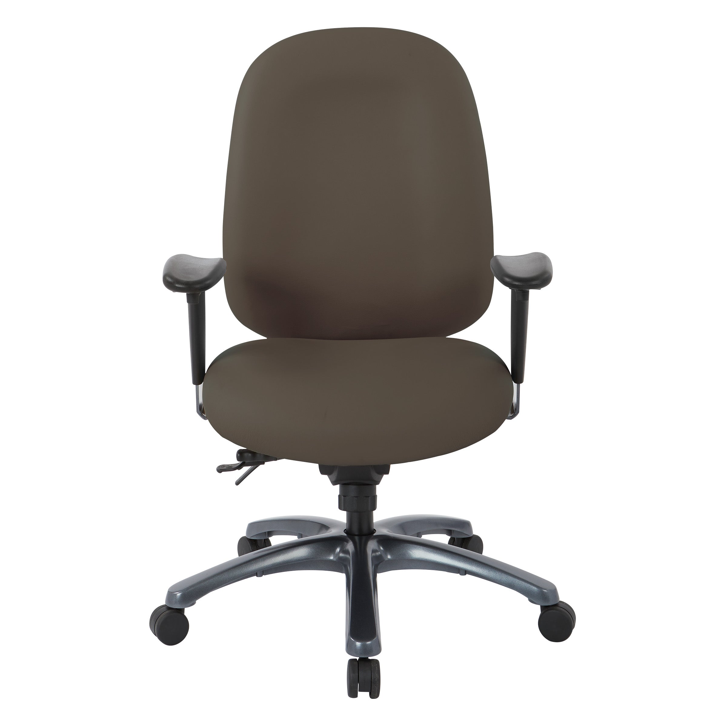 Multi-Function High Back Chair with Seat Slider and Titanium Finish Base